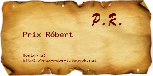 Prix Róbert névjegykártya